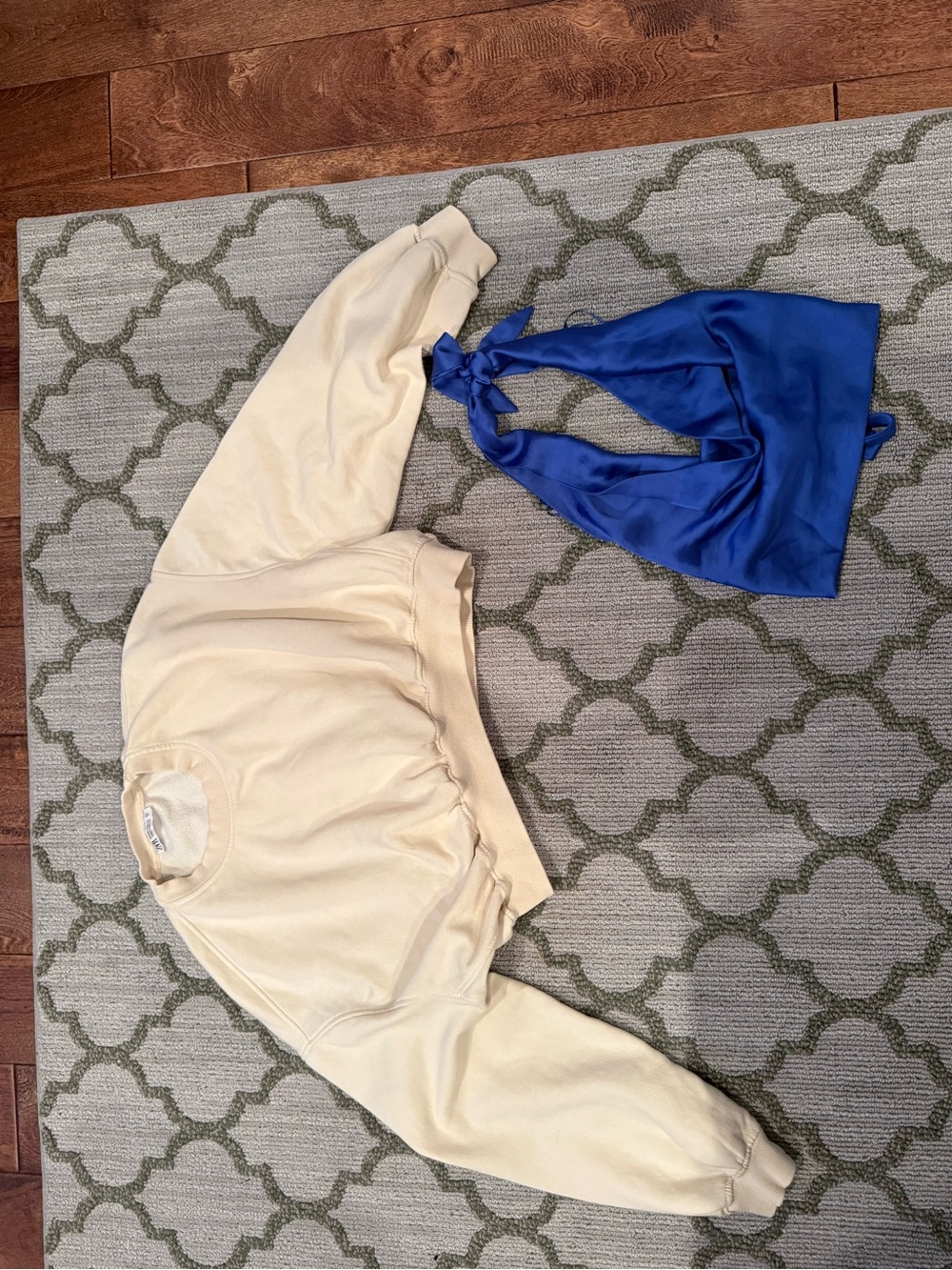 Zara BUNDLE Crewneck Sweatshirt & Satin Top
